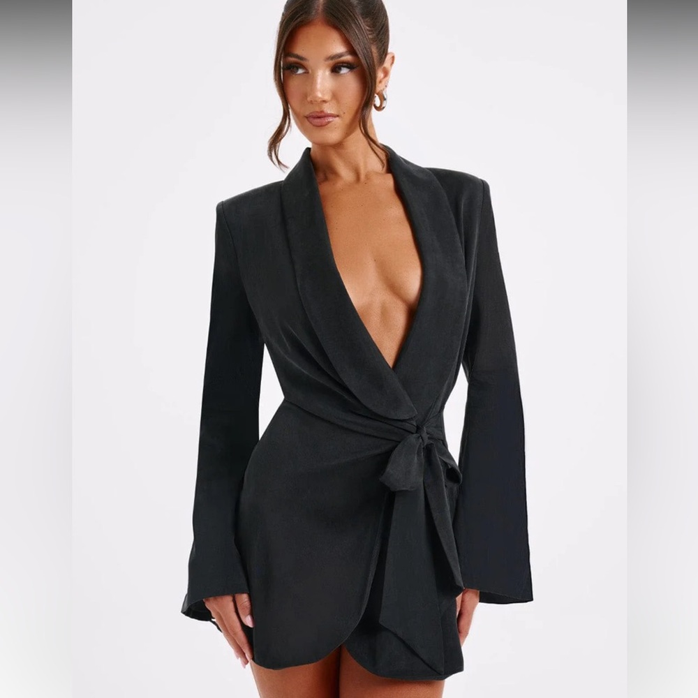 BabyBoo Elegant Black Wrap Dress